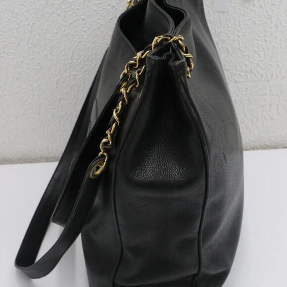Chanel Caviar Shoulder Tote Bag - Black - Picture 5 of 14